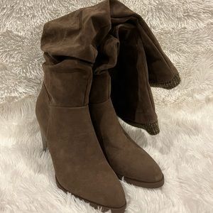 Brown Tall Boots - Wide Calf